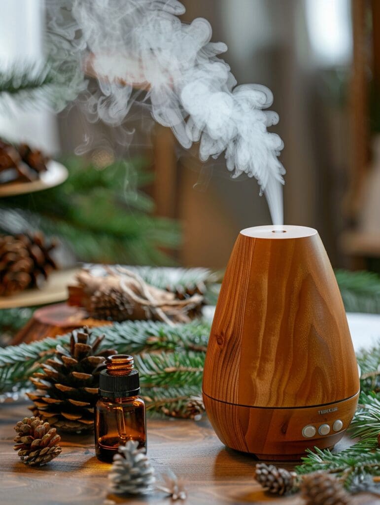Fall diffuser recipe items for Harvest recipe including pine and cinnamon